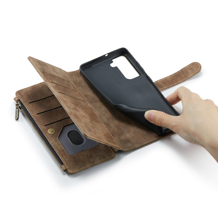 For Samsung Galaxy S22+ 5G CaseMe C30 Multifunctional Phone Leather Case with Holder & Card Slot & Wallet(Brown) - free shipping - PMC Jewellery - Order now!