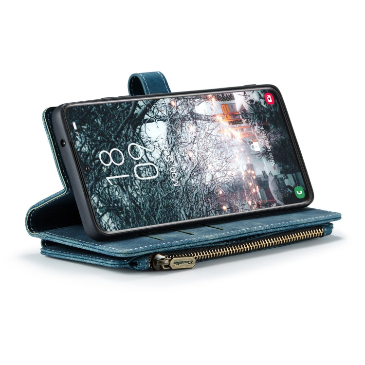 For Samsung Galaxy S22+ 5G CaseMe C30 Multifunctional Phone Leather Case with Holder & Card Slot & Wallet(Blue) - Galaxy S22+ 5G Cases by CaseMe | Online Shopping South Africa | PMC Jewellery | Buy Now Pay Later Mobicred