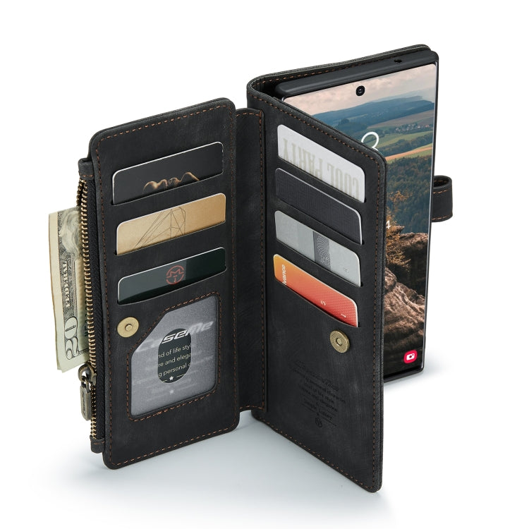 For Samsung Galaxy S22 Ultra 5G CaseMe C30 Multifunctional Phone Leather Case with Holder & Card Slot & Wallet(Black) - free shipping - PMC Jewellery - Order now!