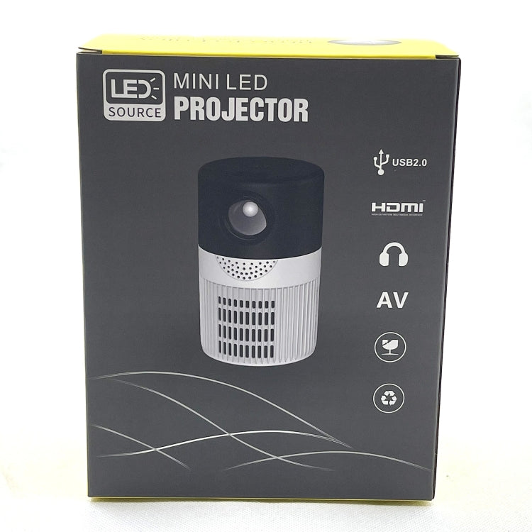 T400 100 inch Screen 3000 Lumens LED Mini Projector, Plug Type:UK Plug(Black White) - Mini Projector by PMC Jewellery | Online Shopping South Africa | PMC Jewellery | Buy Now Pay Later Mobicred