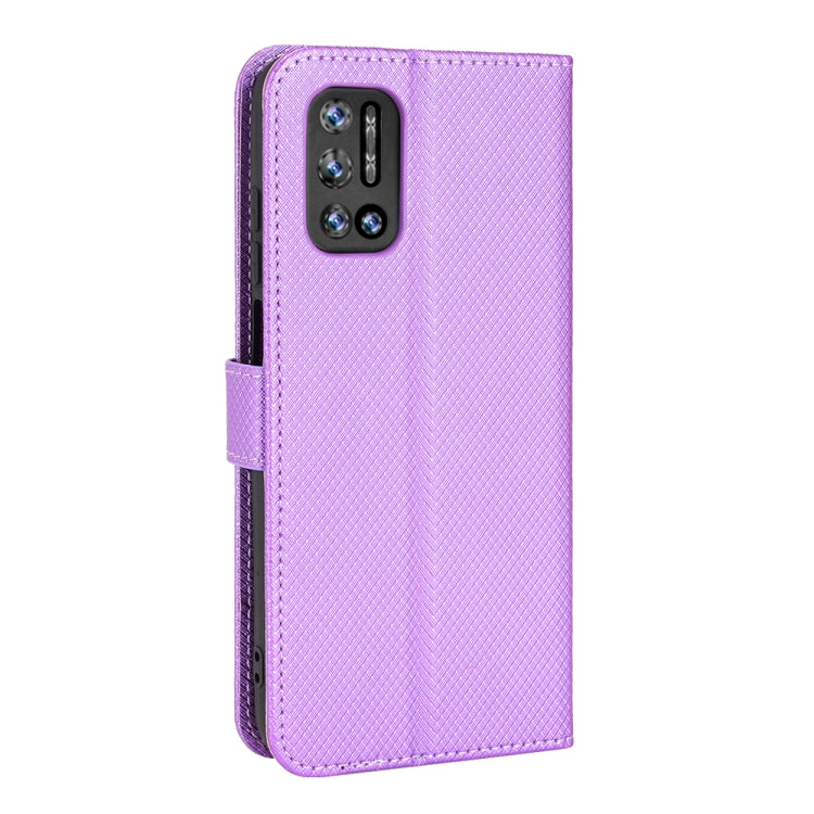 For DOOGEE N40 Pro Diamond Texture Leather Phone Case(Purple) - Doogee Cases by PMC Jewellery | Online Shopping South Africa | PMC Jewellery | Buy Now Pay Later Mobicred