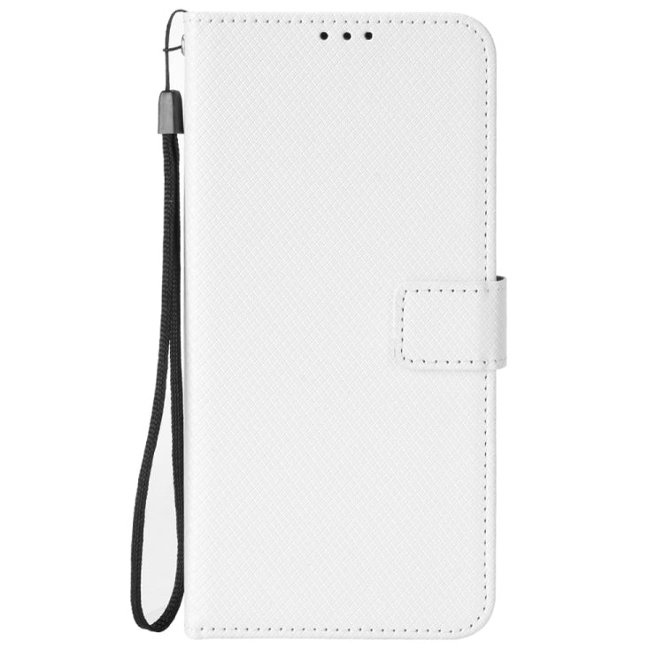 For Ulefone Note 13P Diamond Texture Leather Phone Case(White) - Ulefone Cases by PMC Jewellery | Online Shopping South Africa | PMC Jewellery | Buy Now Pay Later Mobicred