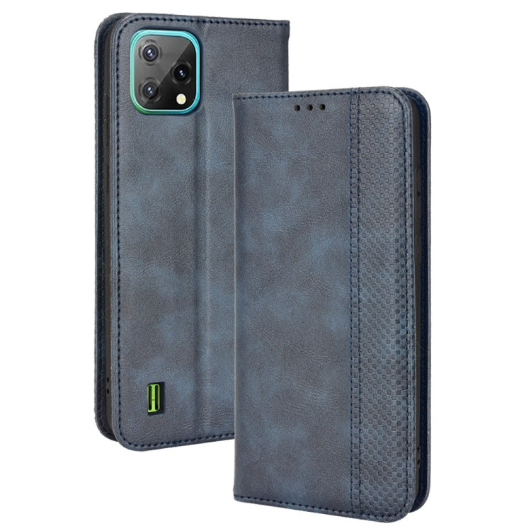 For Blackview A55 Magnetic Buckle Retro Crazy Horse Leather Phone Case(Blue) - More Brand by PMC Jewellery | Online Shopping South Africa | PMC Jewellery | Buy Now Pay Later Mobicred