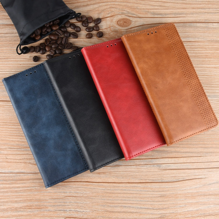 For Blackview A55 Magnetic Buckle Retro Crazy Horse Leather Phone Case(Red) - More Brand by PMC TechLife | Online Shopping South Africa | PMC TechLife | Buy Now Pay Later Mobicred