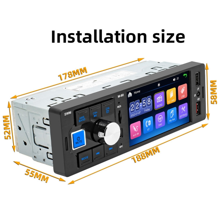 4.0 inch Touch Screen Car Radio Receiver Bluetooth MP5 Player with Remote Control - Car MP3 & MP4 & MP5 by PMC TechLife | Online Shopping South Africa | PMC TechLife | Buy Now Pay Later Mobicred