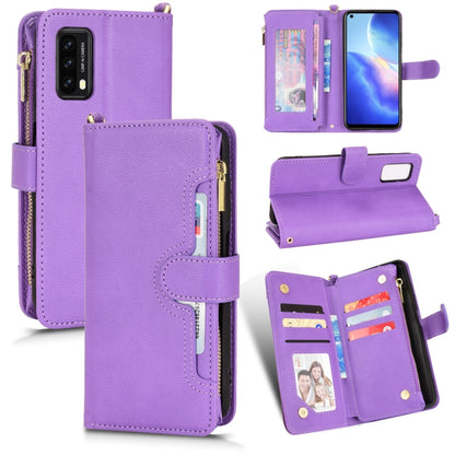 For Blackview A90 Litchi Texture Zipper Leather Phone Case(Purple) - More Brand by PMC Jewellery | Online Shopping South Africa | PMC Jewellery | Buy Now Pay Later Mobicred