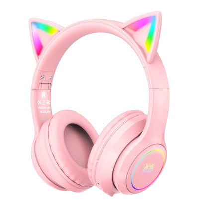 ONIKUMA B90 RGB Lighting Wireless Bluetooth Headphone (Pink) - Multimedia Headset by ONIKUMA | Online Shopping South Africa | PMC Jewellery | Buy Now Pay Later Mobicred