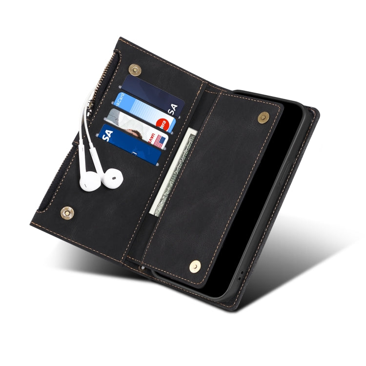 For OnePlus Nord N20 5G Retro Frosted Horizontal Flip Leather Phone Case(Black) - OnePlus Cases by PMC TechLife | Online Shopping South Africa | PMC TechLife | Buy Now Pay Later Mobicred