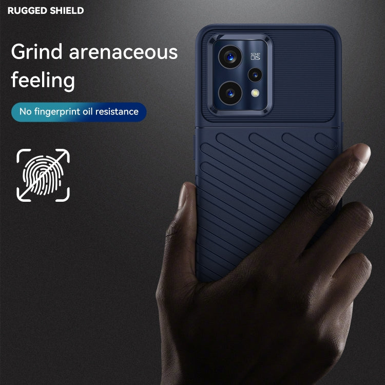 For OPPO Realme 9 Pro+ Thunderbolt Shockproof TPU Protective Soft Phone Case(Blue) - Realme Cases by PMC Jewellery | Online Shopping South Africa | PMC Jewellery | Buy Now Pay Later Mobicred