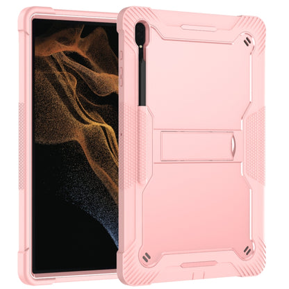 For Samsung Galaxy Tab S9  Ultra / S8 Ultra Silicone + PC Shockproof Protective Tablet Case(Rose Gold) - Galaxy Tab S8 Ultra Cases by PMC Jewellery | Online Shopping South Africa | PMC Jewellery | Buy Now Pay Later Mobicred