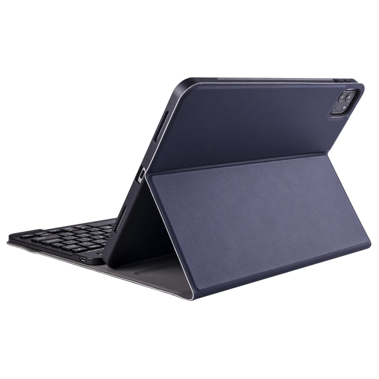 A11B Lambskin Texture Ultra-thin Bluetooth Keyboard Leather Case with Pen Holder For iPad Air 5 2022 / Air 4 2020 10.9 & Pro 11 inch 2021 / 2020 / 2018(Blue) - Universal by PMC TechLife | Online Shopping South Africa | PMC TechLife