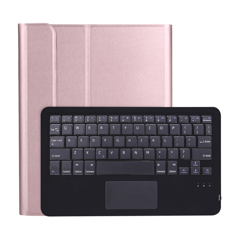 A11B-A Lambskin Texture Ultra-thin Bluetooth Keyboard Leather Case with Pen Holder & Touchpad For iPad Air 5 2022 / Air 4 2020 10.9 & Pro 11 inch 2021 / 2020 / 2018(Rose Gold) - Universal by PMC TechLife | Online Shopping South Africa | PMC TechLife