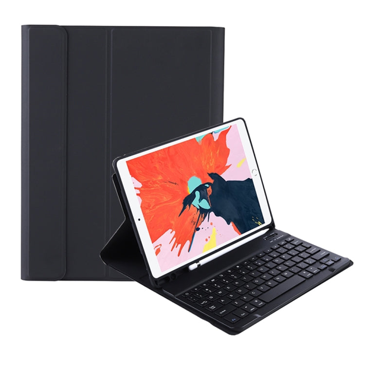 T098B Candy Color Skin Feel Texture Bluetooth Keyboard Leather Case with Pen Holder For iPad Air 4 10.9 2020 / Air 5 10.9 2022 (Black) - For iPad Air by PMC TechLife | Online Shopping South Africa | PMC TechLife