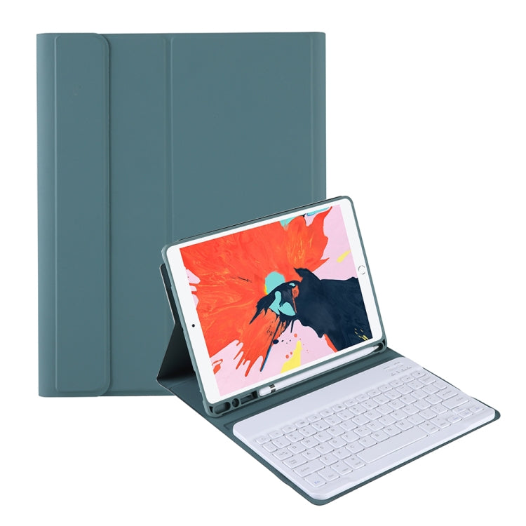 T098B Candy Color Skin Feel Texture Bluetooth Keyboard Leather Case with Pen Holder For iPad Air 4 10.9 2020 / Air 5 10.9 2022 (Dark Green) - For iPad Air by PMC TechLife | Online Shopping South Africa | PMC TechLife