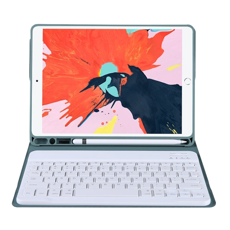 T098B Candy Color Skin Feel Texture Bluetooth Keyboard Leather Case with Pen Holder For iPad Air 4 10.9 2020 / Air 5 10.9 2022 (Dark Green) - For iPad Air by PMC TechLife | Online Shopping South Africa | PMC TechLife