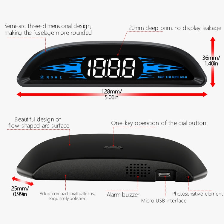 G2 Car HD GPS Head-Up Display HUD System - Head Up Display System by PMC TechLife | Online Shopping South Africa | PMC TechLife | Buy Now Pay Later Mobicred