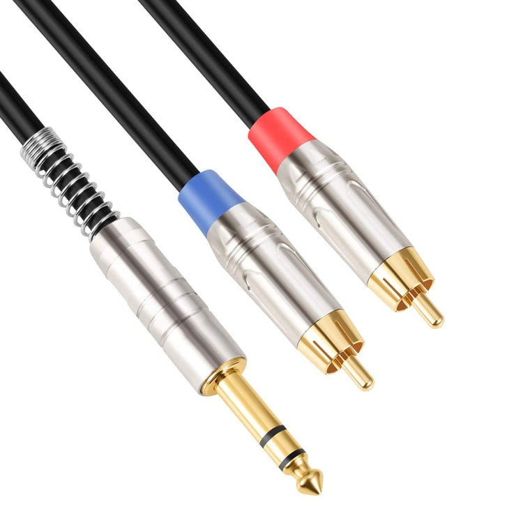 6.35mm Male to Dual RCA Male Audio Cable, Cable Length:1.8m - Aux Cable by PMC TechLife | Online Shopping South Africa | PMC TechLife | Buy Now Pay Later Mobicred