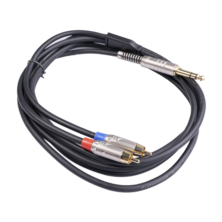 6.35mm Male to Dual RCA Male Audio Cable, Cable Length:1.8m - Aux Cable by PMC TechLife | Online Shopping South Africa | PMC TechLife | Buy Now Pay Later Mobicred