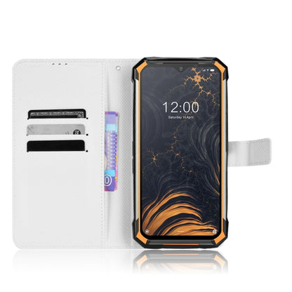 For Doogee S88 Pro / S88 Plus Diamond Texture Leather Phone Case(White) - Doogee Cases by PMC Jewellery | Online Shopping South Africa | PMC Jewellery | Buy Now Pay Later Mobicred