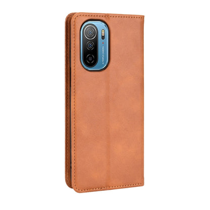 For Ulefone Note 13P Magnetic Buckle Retro Texture Leather Phone Case(Brown) - OPPO Cases by PMC Jewellery | Online Shopping South Africa | PMC Jewellery | Buy Now Pay Later Mobicred