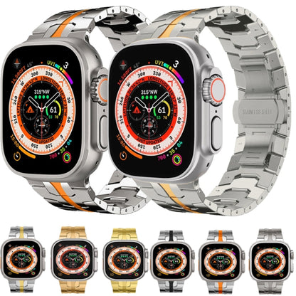 Steel Watch Band For Apple Watch Ultra 49mm&Watch Ultra 2 49mm / Series 9&8&7 45mm / SE 3&SE 2&6&SE&5&4 44mm / 3&2&1 42mm(Titanium) - Watch Bands by PMC Jewellery | Online Shopping South Africa | PMC Jewellery