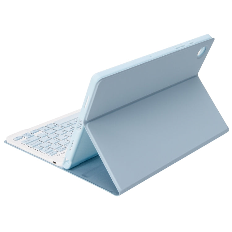 A08B Candy Color Bluetooth Keyboard Leather Case with Pen Slot For Samsung Galaxy Tab A8 10.5 2021 SM-X200 / SM-X205(White Ice) - Samsung Keyboard by PMC TechLife | Online Shopping South Africa | PMC TechLife