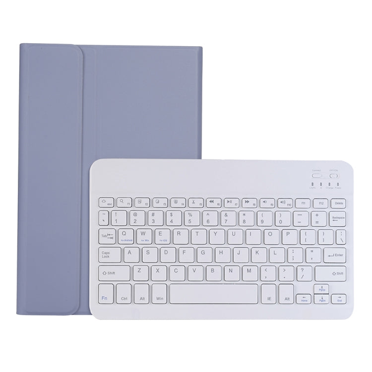 A08B Candy Color Bluetooth Keyboard Leather Case with Pen Slot For Samsung Galaxy Tab A8 10.5 2021 SM-X200 / SM-X205(Purple) - Samsung Keyboard by PMC TechLife | Online Shopping South Africa | PMC TechLife