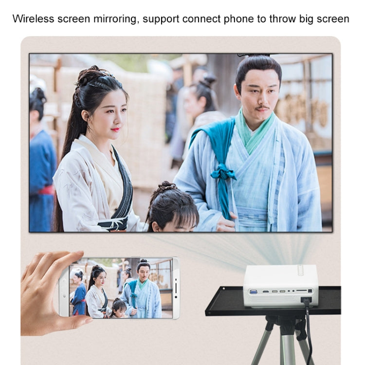 YG530 LED Small 1080P Wireless Screen Mirroring Projector, Power Plug:US Plug(Black) - LED Projector by PMC Jewellery | Online Shopping South Africa | PMC Jewellery | Buy Now Pay Later Mobicred