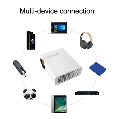 YG530 LED Small 1080P Wireless Screen Mirroring Projector, Power Plug:UK Plug(White) - LED Projector by PMC Jewellery | Online Shopping South Africa | PMC Jewellery | Buy Now Pay Later Mobicred