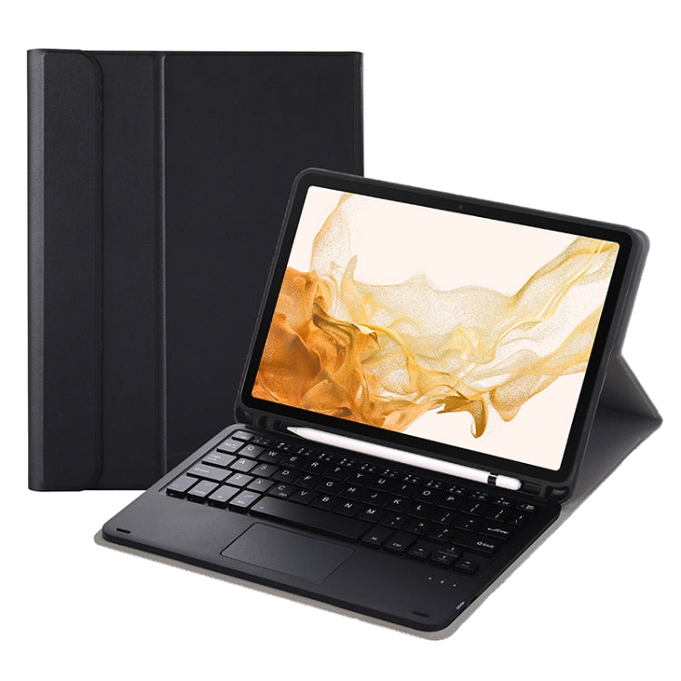 A700B-A Bluetooth Keyboard Leather Case with Pen Slot & Touchpad For Samsung Galaxy Tab S8 11 inch SM-X700 / SM-X706(Black) - Samsung Keyboard by PMC TechLife | Online Shopping South Africa | PMC TechLife