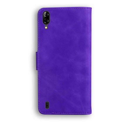 For Blackview A60 Skin Feel Pure Color Flip Leather Phone Case(Purple) - More Brand by PMC Jewellery | Online Shopping South Africa | PMC Jewellery | Buy Now Pay Later Mobicred