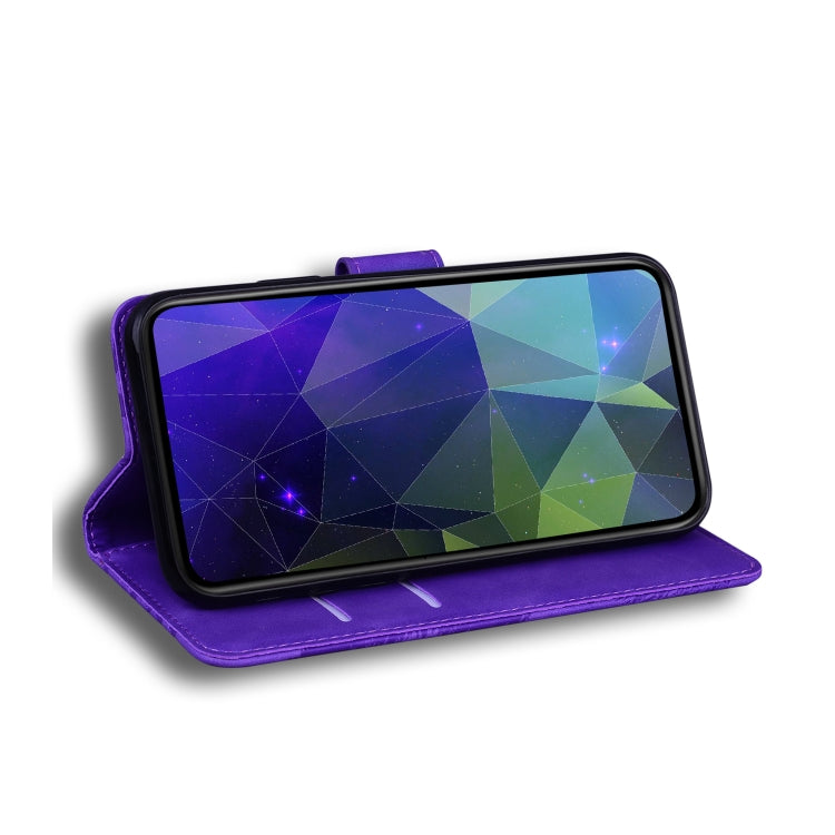 For Blackview A60 Skin Feel Pure Color Flip Leather Phone Case(Purple) - More Brand by PMC TechLife | Online Shopping South Africa | PMC TechLife | Buy Now Pay Later Mobicred