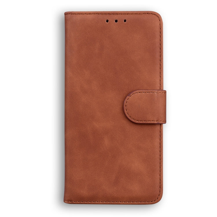 For Blackview A60 Skin Feel Pure Color Flip Leather Phone Case(Brown) - More Brand by PMC Jewellery | Online Shopping South Africa | PMC Jewellery | Buy Now Pay Later Mobicred