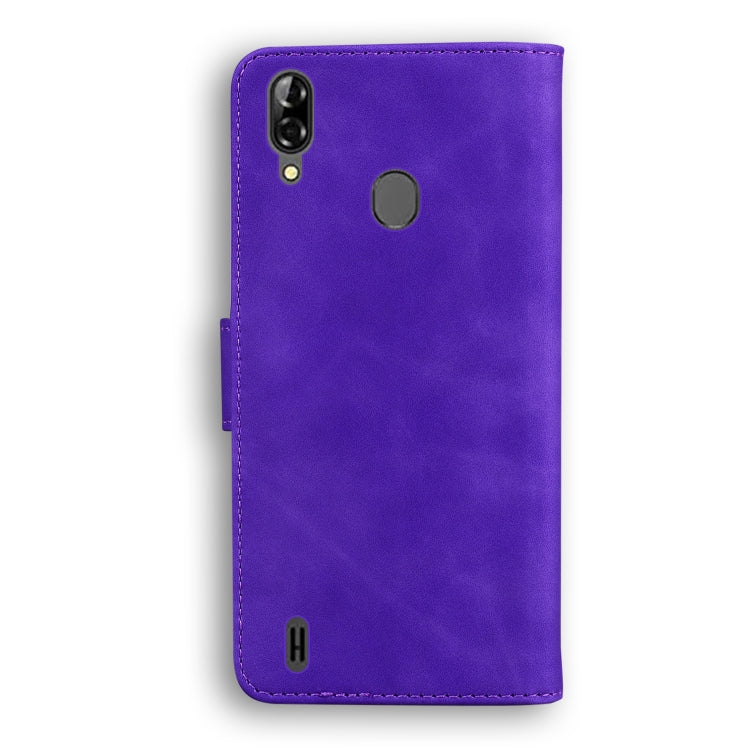 For Blackview A60 Pro Skin Feel Pure Color Flip Leather Phone Case(Purple) - More Brand by PMC TechLife | Online Shopping South Africa | PMC TechLife | Buy Now Pay Later Mobicred