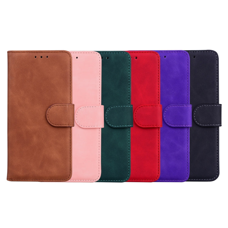 For Blackview A60 Pro Skin Feel Pure Color Flip Leather Phone Case(Pink) - More Brand by PMC TechLife | Online Shopping South Africa | PMC TechLife | Buy Now Pay Later Mobicred