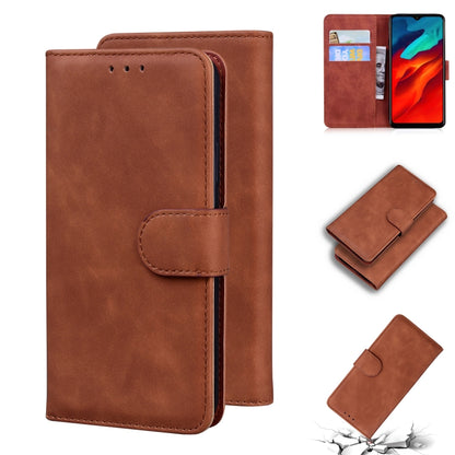 For Blackview A80 Pro Skin Feel Pure Color Flip Leather Phone Case(Brown) - More Brand by PMC Jewellery | Online Shopping South Africa | PMC Jewellery | Buy Now Pay Later Mobicred