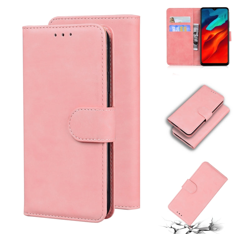 For Blackview A80 Pro Skin Feel Pure Color Flip Leather Phone Case(Pink) - More Brand by PMC TechLife | Online Shopping South Africa | PMC TechLife | Buy Now Pay Later Mobicred