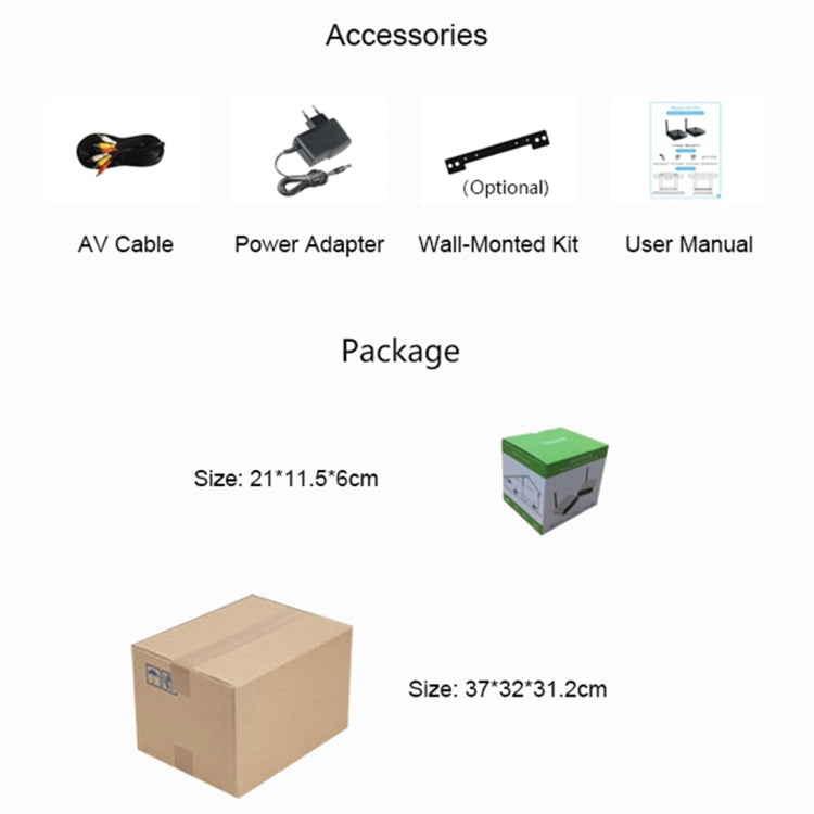 Measy AV530-2 5.8GHz Wireless Audio / Video Transmitter + 2 Receiver, Transmission Distance: 300m, UK Plug - free shipping - PMC Jewellery - Order now!