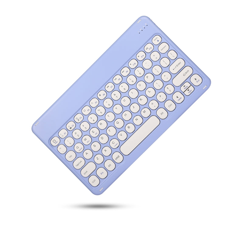 X4 Universal Round Keys Panel Spray Color Bluetooth Keyboard(Lake Blue) - Universal Keyboard by PMC TechLife | Online Shopping South Africa | PMC TechLife