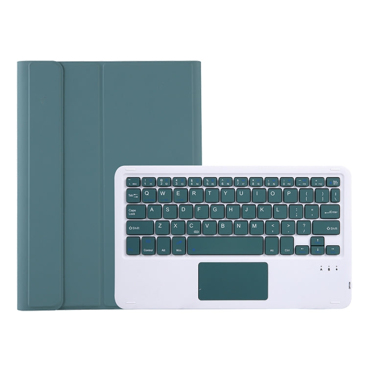A610B-A Candy Color Bluetooth Keyboard Leather Case with Pen Slot & Touchpad For Samsung Galaxy Tab S6 Lite 10.4 inch SM-P610 / SM-P615(Dark Green) - Samsung Keyboard by PMC TechLife | Online Shopping South Africa | PMC TechLife