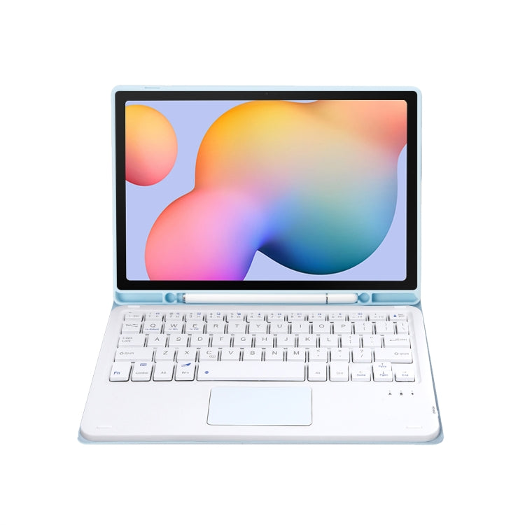 A610B-A Candy Color Bluetooth Keyboard Leather Case with Pen Slot & Touchpad For Samsung Galaxy Tab S6 Lite 10.4 inch SM-P610 / SM-P615(White Ice) - Samsung Keyboard by PMC TechLife | Online Shopping South Africa | PMC TechLife