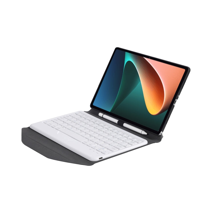 B0N5 Diamond Texture Bluetooth Keyboard Leather Case with Triangle Back Support For Xiaomi Pad 5 / 5 Pro(Black + White) - Others Keyboard by PMC TechLife | Online Shopping South Africa | PMC TechLife