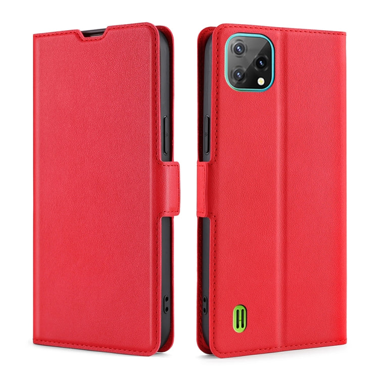 For Blackview A55 Ultra-thin Voltage Side Buckle PU + TPU Leather Phone Case(Red) - More Brand by PMC Jewellery | Online Shopping South Africa | PMC Jewellery | Buy Now Pay Later Mobicred