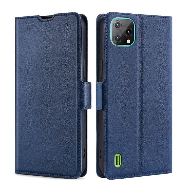 For Blackview A55 Ultra-thin Voltage Side Buckle PU + TPU Leather Phone Case(Blue) - More Brand by PMC Jewellery | Online Shopping South Africa | PMC Jewellery | Buy Now Pay Later Mobicred