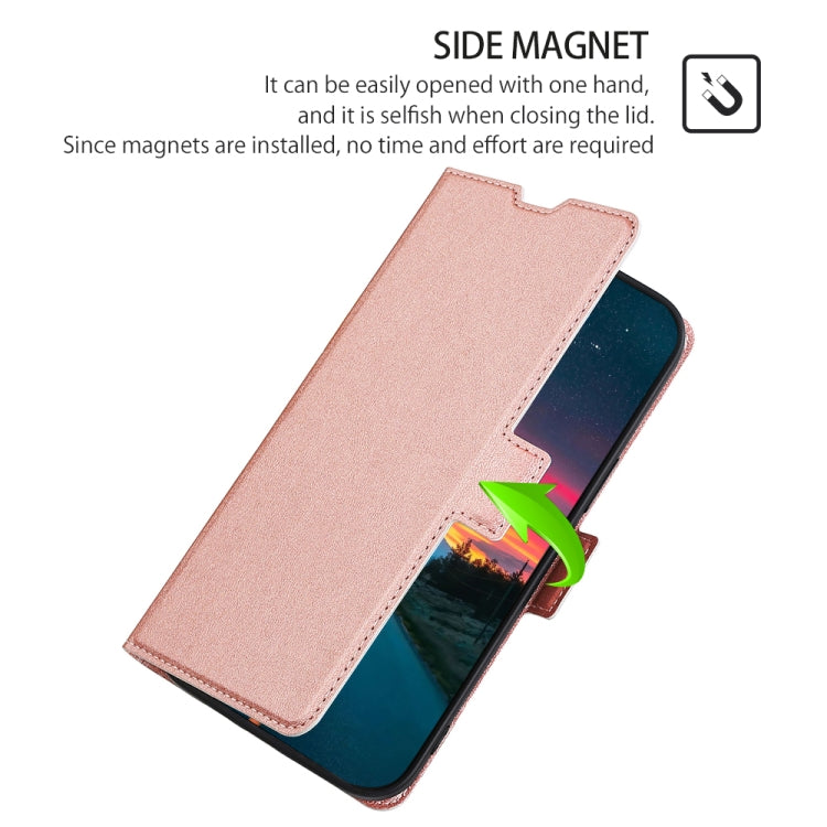 For Blackview A55 Pro Ultra-thin Voltage Side Buckle PU + TPU Leather Phone Case(Rose Gold) - More Brand by PMC Jewellery | Online Shopping South Africa | PMC Jewellery | Buy Now Pay Later Mobicred