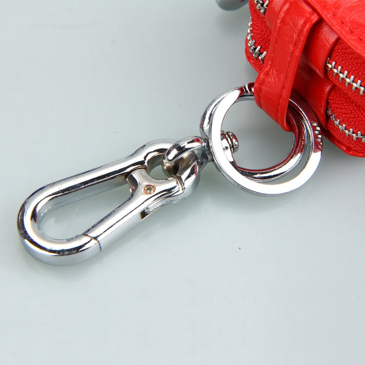 9075 Universal Crocodile Texture Genuine Leather Double Zipper Car Key Case(Coffee) - Car Key Cases by PMC Jewellery | Online Shopping South Africa | PMC Jewellery | Buy Now Pay Later Mobicred
