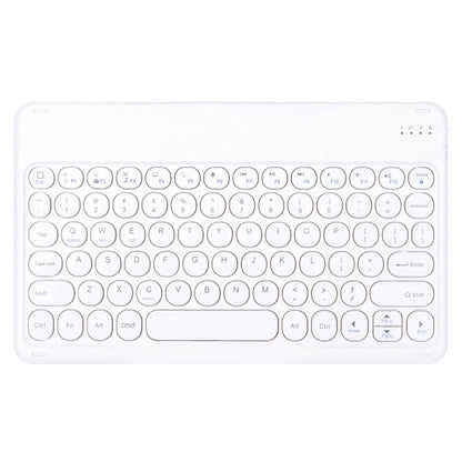 Round Cap Bluetooth Keyboard Leather Case with Pen Slot for Samsung Galaxy Tab S6 Lite, Specification:without Touchpad(Black+White Keyboard) - Samsung Keyboard by PMC Jewellery | Online Shopping South Africa | PMC Jewellery