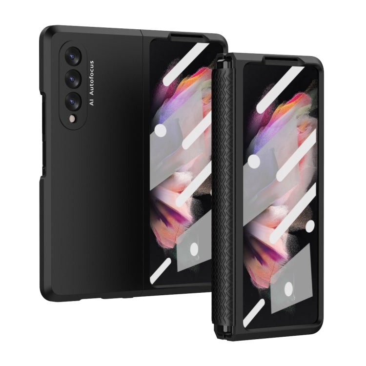 For Samsung Galaxy Z Fold3 5G 360 Full Body TPU Hinge Flip Phone Case(Black) - Galaxy Phone Cases by PMC Jewellery | Online Shopping South Africa | PMC Jewellery