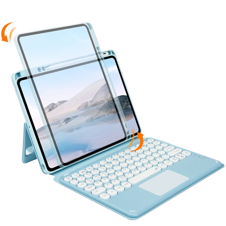 Bluetooth Keyboard Leather Case with Touchpad & Rotatable Bottom Case For iPad 10.2 2021 & 2020 & 2019 / Air 2019 / Pro 10.5 inch(Dark Night Green) - Universal by PMC TechLife | Online Shopping South Africa | PMC TechLife