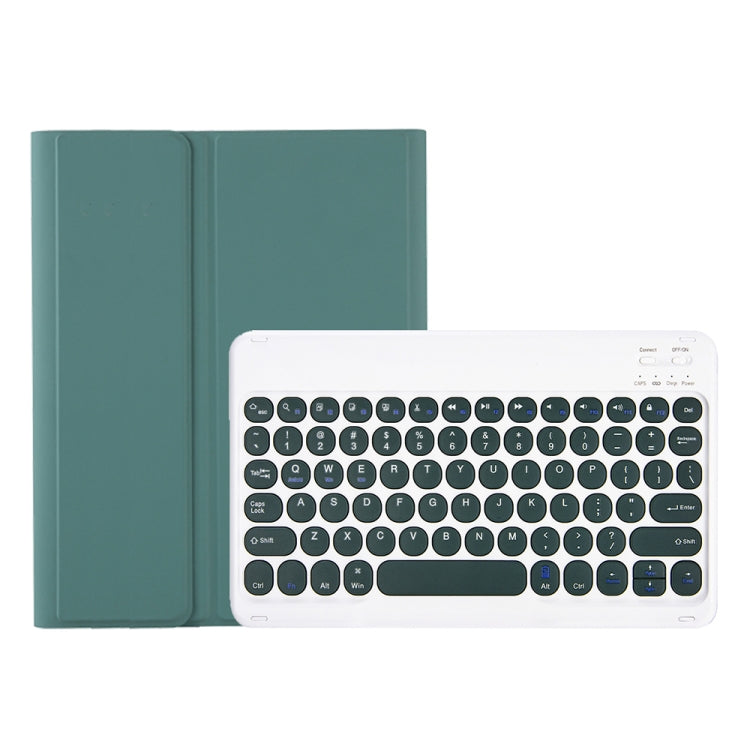YA610B Candy Color Skin Feel Texture Round Keycap Bluetooth Keyboard Leather Case For Samsung Galaxy Tab S6 Lite 10.4 inch SM-P610 / SM-P615(Dark Green) - Samsung Keyboard by PMC TechLife | Online Shopping South Africa | PMC TechLife | Buy Now Pay Later Mobicred